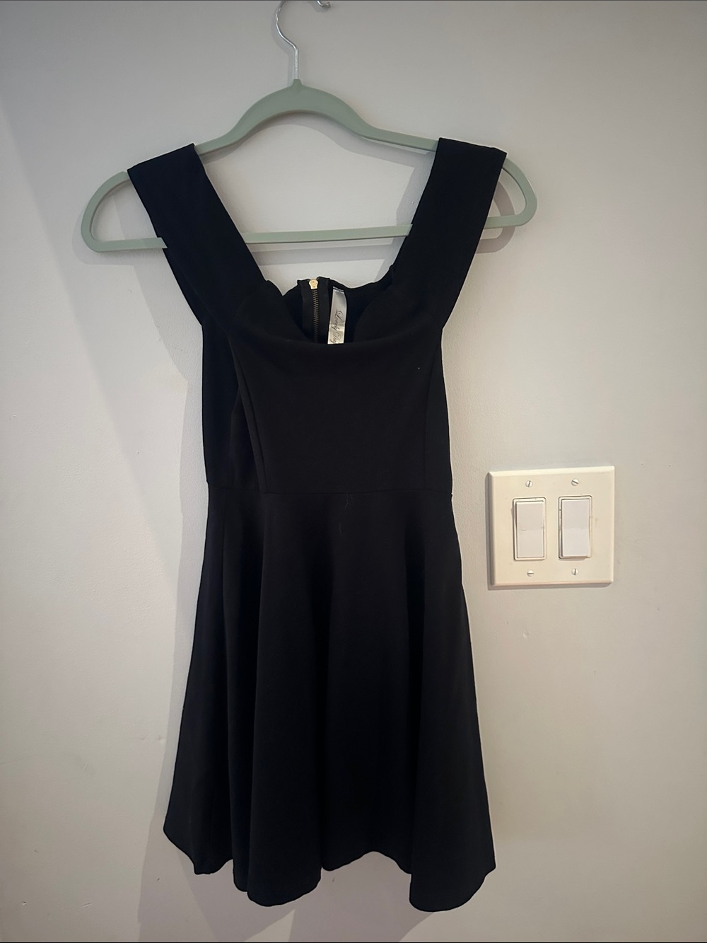 Lovely Day Black Square Neck Mini Dress